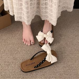 [Free Shipping] Super Cute Bowknot Flat Flip-Flops For Women Summer Outdoor Sandals New Style Non-Slip