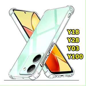 เคสชิลิโคนใสนิ่ม ใช้สำหรับ Vivo Y03 Y18 Y36 4G Y36 5G Y27S Y27 5G Y28s Y03T เคสกันกระแทก ใสนิ่ม