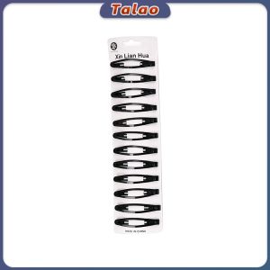 Talao 12Pcs Black BB Hair Clips Straight Drop Hair Pins Fashion Women Flyaway Hair Barrette Accessories
