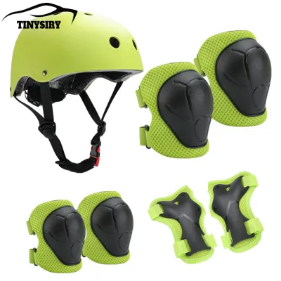 Skateboard Protective Gear Toddler Security Helmet 7pcs Kids Protective Gear Set for Cycling Roller Skating Skateboard Scooter – Adjustable Helmet Knee Pads Elbow Pads Wrist Guards Safety for Boys