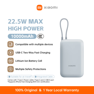 【Xiaomi 20000mAh 33W Mini Power Bank】Built-in 3 CablesSuper Fast Charge.Large Capacity & Portable!3C Certified