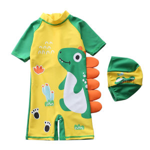 ĐỒ HỌC BƠI BÉ TRAI ĐỒ ĐI BIỂN XANH LÁ KÈM NÓN BƠI SIÊU CUTE