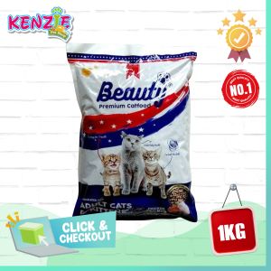 BEAUTY PREMIUM 1 KG CAT DRY FOOD - Makanan Kering Kucing Dewasa
