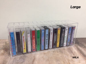 ชั้นวางเทปคาสเซ็ท กล่องเก็บเทปคาสเซ็ทใส ที่เก็บเทปคาสเซ็ตอะคริลิค Cassette Storage By WILA