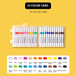 bside.ph Markers 12/24/36/48 Color Watertight Dry Quickly Hand DIY Doodle Pen Child Mark Pen [Round Handle]