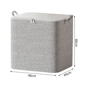 【ส่งจากกทม|พร้อมสต็อก】กล่องเก็บเสื้อผ้า มีซิป ไม่ทอ แบบพกพา พับได้ พร้อมที่จับ ทนทาน (30-220 ลิตร)