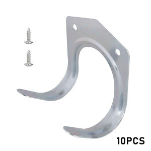 10PCS Tool Hanger Hooks Metal Hanger Holder Double Hooks Garage Tool With Screw For Garden Kitchen