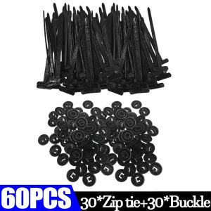 [Woken] 200 cái Tấm bảo vệ động cơ xe hơi đa năng dây rút nhựa ni lông kẹp chặt vít thay thế chịu lực cao Dây buộc cáp tự khóa