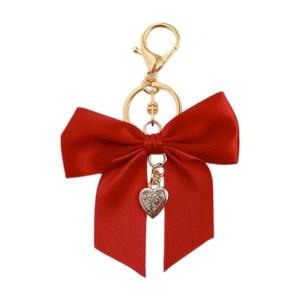 Sophisticated Ribbon Bows Purse Accessory For Women Fashion Bag Pendant Keychain Charm Lightweight Metal Craftsmanship