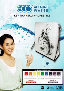 Water Purifier Alkaline pH 11.5 nano silver coated Anti bacterial water filter system two dispensers remove odor remove chloride remove dirt Remove heavy metal