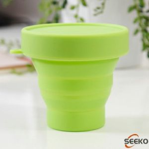 Seeko Portable Silicone Folding Cups Outdoor Collapsible Retractable Water Cup 300ml