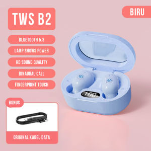 Tacao COD TWS B2 Earphone Wireless Touch Button HIFI Stereo Headset Bluetooth Waterproof LED Display