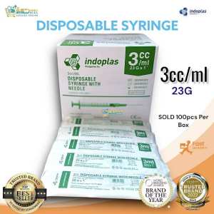 Indoplas Disposable Syringe 1ml 3cc 5cc 10cc 20cc 50cc Sold Per Box