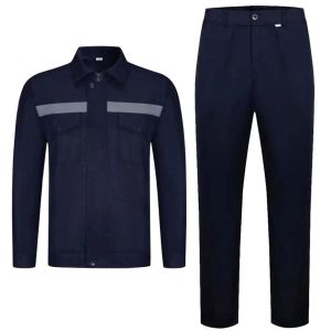 ชุดเครื่องแบบทำงาน สะท้อนแสงหน้าอกและหลัง เสื้อช็อป กางเกงทำงาน ใส่ได้ทั้งชายและหญิง ชุดช่างโรงงาน ชุดทำงานซ่อมรถยนต์ ช่างเชื่อม