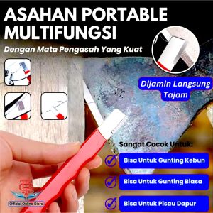 Asahan Alat Pengasah Asah Penajam Rautan Pisau Saku Gunting Kampak Kapak Kikir Gergaji Mini Portable Batu Diamond Pocket Sharpener Knife