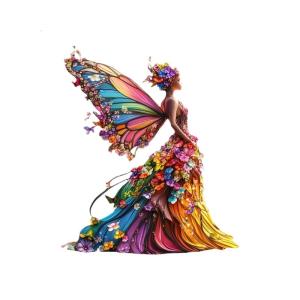 Acrylic Butterfly Fairys Sculpture Statue Collectible Decorative FigurinesHome Office Bookshelf Desktop Decors Women