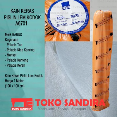 1 METER KAIN KERAS PISLIN LEM KODOK A6701 MERK BABUD/ KAIN KODOK MURAH/PISLIN KODOK MURAH