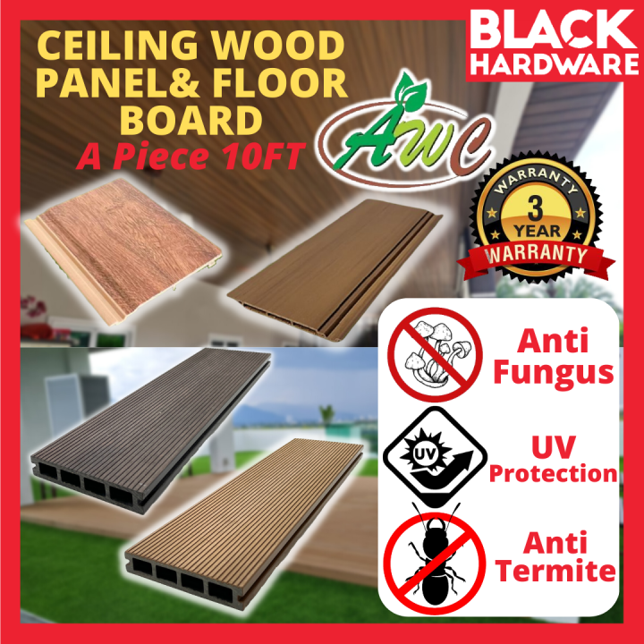 Black Hardware Floor Ceiling Board Papan Lantai Kayu Ceiling Wood ...