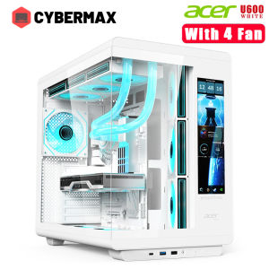 Acer Seaview Palace Pro Gaming PC Case With Argb 4Pcs Fan Screen Tempered Glass White Computer Case