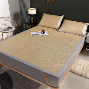 Bamboo Bed Mat Folding Straw Mat Cooling Pad For Bed Cooling Mat For Bed Foldable Household Double Rattan Mat Modern Chinese Style 凉席