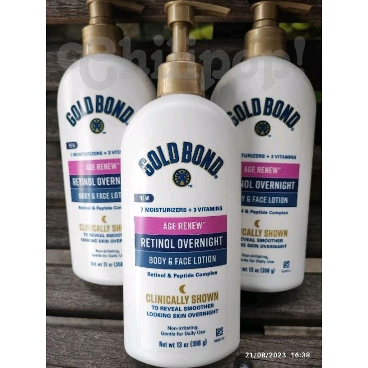 Gold Bond Age Renew Retinol Overnight Body Face Lotion Lazada PH