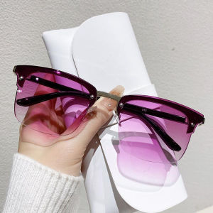 jingfengdz VIVOLILV【ส่วนลด 50%】 👓 🕶 แว่นตาแดดที่ไม่มีกรอบแฟชั่นยุโรปและอเมริกาแว่นตาแดดที่ทนต่อรังสียูวีกลางแจ้งแว่นตาแดดส่วนตัว