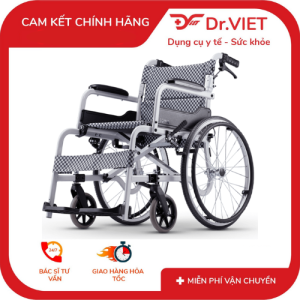 Xe lăn Karma Soma 105 – Phiên bản bánh lớn 16” & 18” – Trắng caro