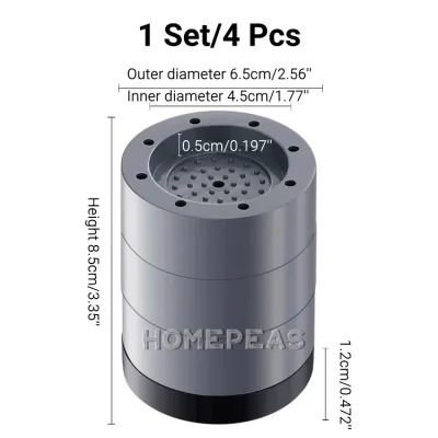 Homepeas® 4PCS Washing Machine Base Fridge Stand Washing Machine Leg Support Anti Vibration Feet Pad