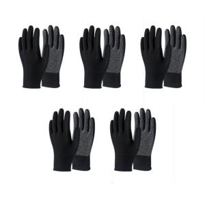 5 Pairs Multifunctional Working Gloves Anti Slip Dotted Driver Gloves Nylon Work Gloves for Cycling Gardening Climbing