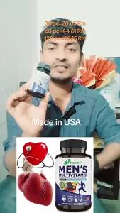 Mens Multivitam Supplement Vitamin Magnesium Calciun Zinc Increases Energy And Immune30/60/120 Capsules