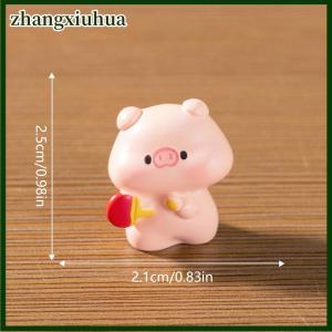 zhangxiuhua 5PCS Cute Table Tennis Animal Doll Micro Landscape Ornaments Dollhouse Toy Home Decoration DIY Resin Accessories Kids Play House