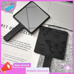 gou Vintage Butterfly Square Mirror Mini Hand-Held Desktop Cosmetic Makeup Mirror Travel Portable Beauty Mirror Girl Birthday Gift