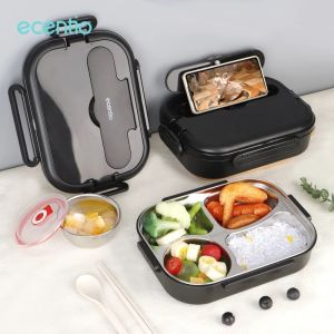 ECENTIO Lunch Box - Kotak Bekal Makan Food Grade BPA Free Anti Tumpah Murah