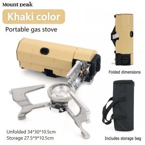 Mount peak Camping Folding Stove Portable Windproof Multifunctional Outdoor Picnic Cooking Cassette Gas Burner