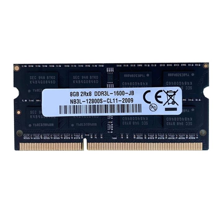 Mémoire RAM DDR3/DDR3L 4 Go 1600 MHz Pour PC Portable – SODIMM 204 Pins, CL11, 1.35V/1.5V, Compatible