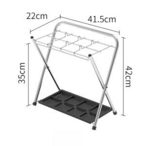Sacesr Stainless Steel Foldable Umbrella Stands Small-sized Non-slip Grid Umbrella Stands Modern Simple High-quality Home Merchandises 8K3Q7