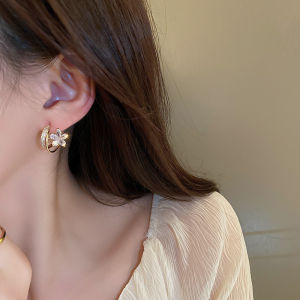 Frascati Spring Fashion Metal Women Stud Earrings Classic Female Flower Pearl Earrings Cute Elegant Female Jewelry