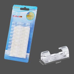 [HCM]Bộ 20 Nẹp Dán Tường Cố Định Dây Điện Chống Rối - Kẹp Giữ Dây Cáp Sạc (Có Keo Dán 3M)