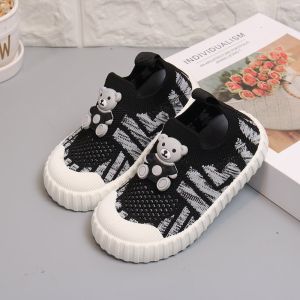 Giày Bé Trai Giày Bé Gái Giày Chun Len Hình Gấu Siêu Dễ Thương Giày Bún Phong Cách Hàn Quốc Cho Bé Từ 1 Tuổi-6 Tuổi