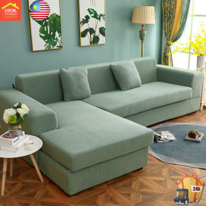 Local Power Sofa Cover Sarung Sofa 1/2/3/4 Seater Slipcover Solid Color Universal Elastic Sofa Cushion Cover Sofa Protector Cover Universal