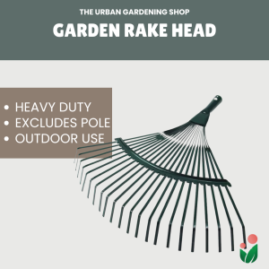 Heavy Duty Rake Head For Backyard Lawn Gardens (Pole not included)