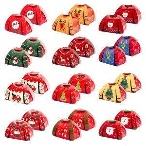 บรรจุภัณฑ์ดีไซน์ถักแบบ24ยูนิตสำหรับเทศกาลบรรจุภัณฑ์ที่ปลอดภัยฉลองวันหยุดติดตั้งได้รวดเร็ว