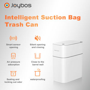 Joybos Smart Trash Can with a large capacity of 9L features an automatic waterproof lid and vacuum - adsorption function for efficient garbage collection