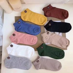 Bear socks plain 10 pairs of socks low-roll polyester-cotton sports