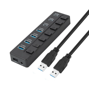 Tốc độ nhanh 5gbps Bộ chuyển đổi USB 7 cổng mở rộng Dock 4 USB một 3 USB C Cổng với thiết bị chuyển mạch cho máy tính xách tay Máy tính để bàn