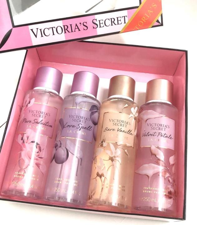 (Original) Victorias World Secret La Creme 4 in 1 GIFT BOX WITH VS BAG