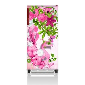 Stiker Kulkas 1 Pintu / Walpaper Stiker Kulkas / Ukuran 120 CM X60 CM / Bagian Depannya / Cetak Sendiri / Motip Bunga/  ( COD ) - Medinah Fasion