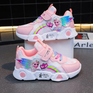Giày thể thao bé gái hình Elsa Cầu Vồng phong cách thời trang cá tính Giày đi học bé gái Mẫu mới Giày cho bé gái GG137