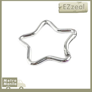 Aluminum Alloy Spring Hook Star Shaped Spring Lock Keychains For Backpack Camping Hiking Traveling