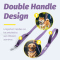 HamshMoc Dog Collar Leash Set Dual Function Two Handle Adjustable 360 Rotation Reflective. 